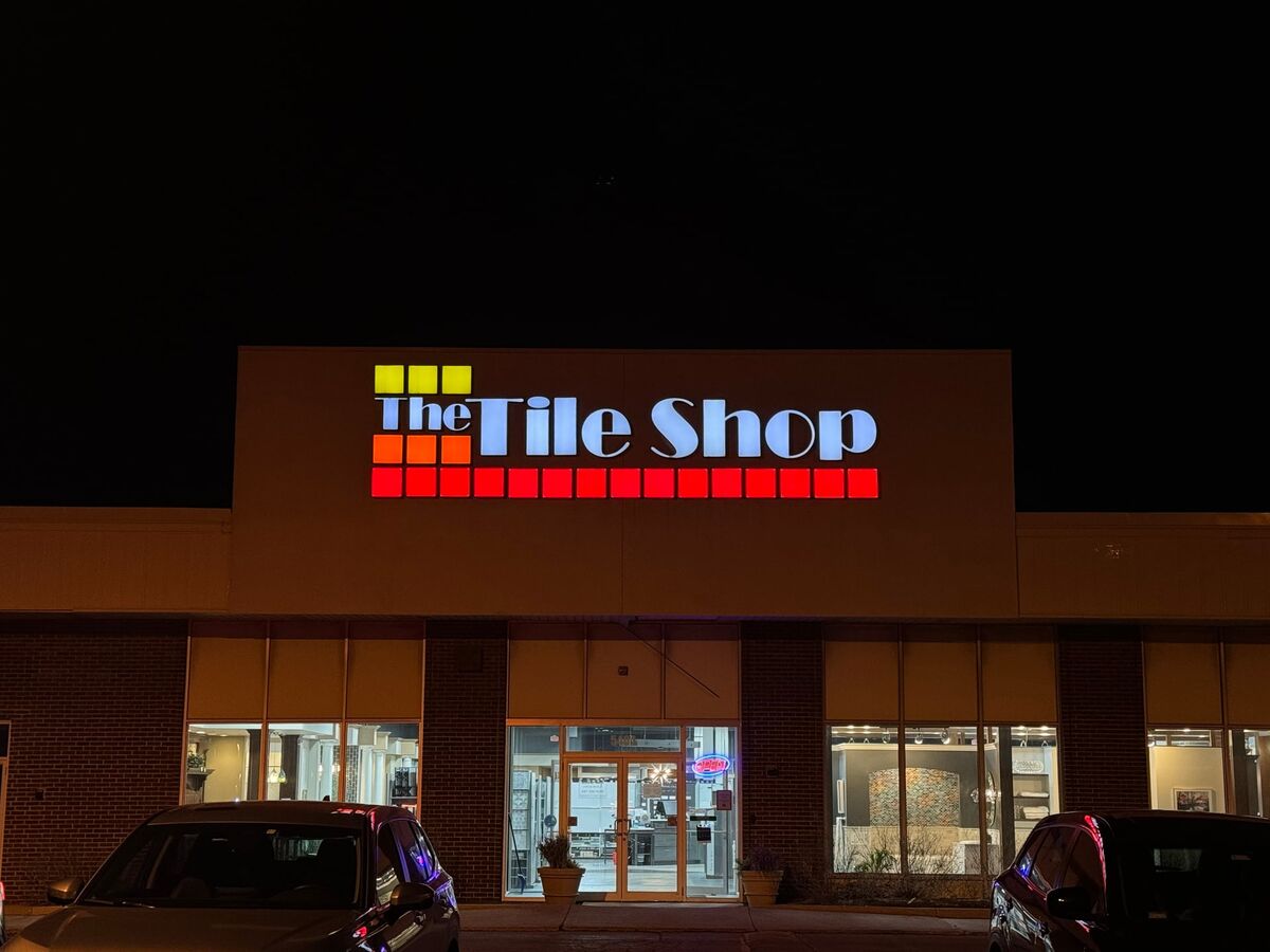 Storefront signage and exterior lighting for a commercial client