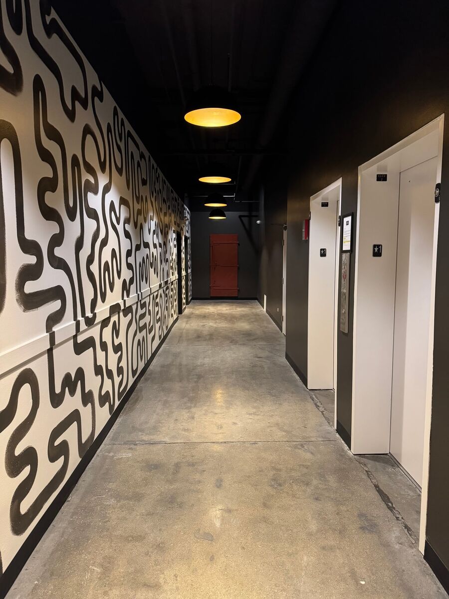 Commercial corridor lighting installed by Peak Property Electric