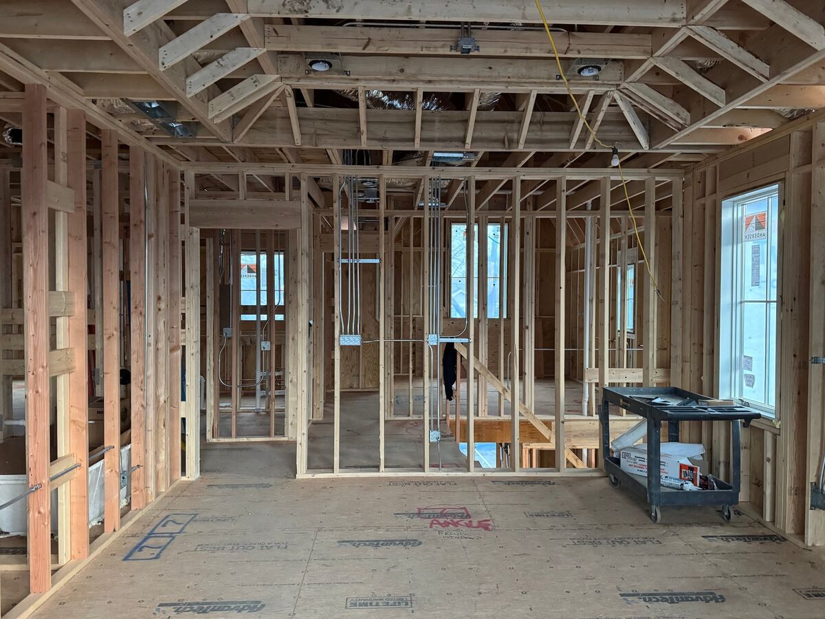 Rough-in electrical work in a new construction home