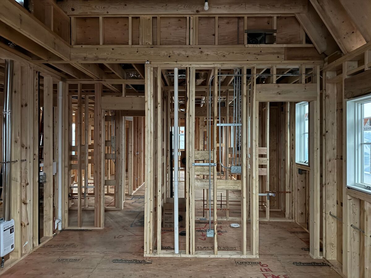 New construction wiring through framed walls